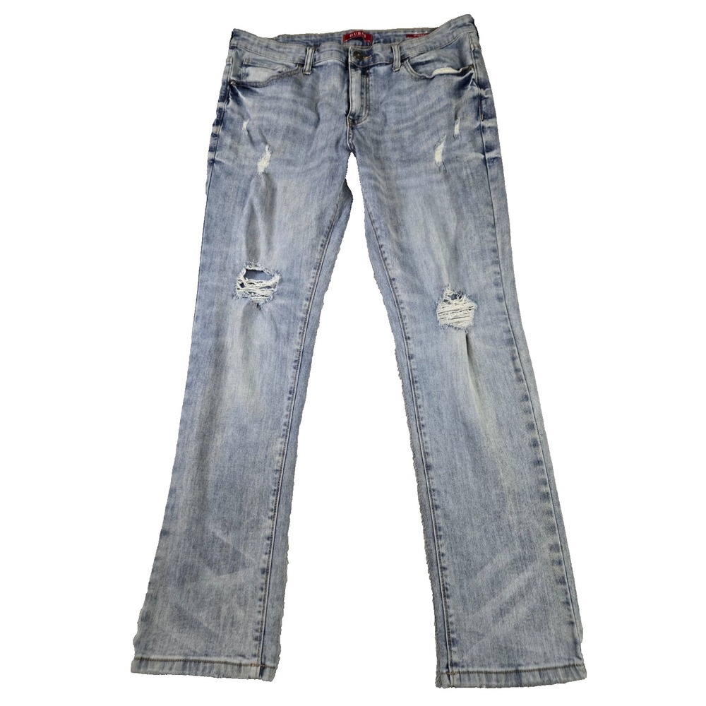 Vintage Guess Blue Jeans Mens Size 36 x 30 Medium Rise Skinny Scotch Fit